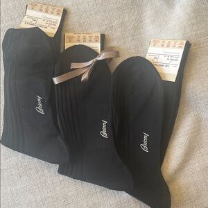 Brioni Black Dress Socks